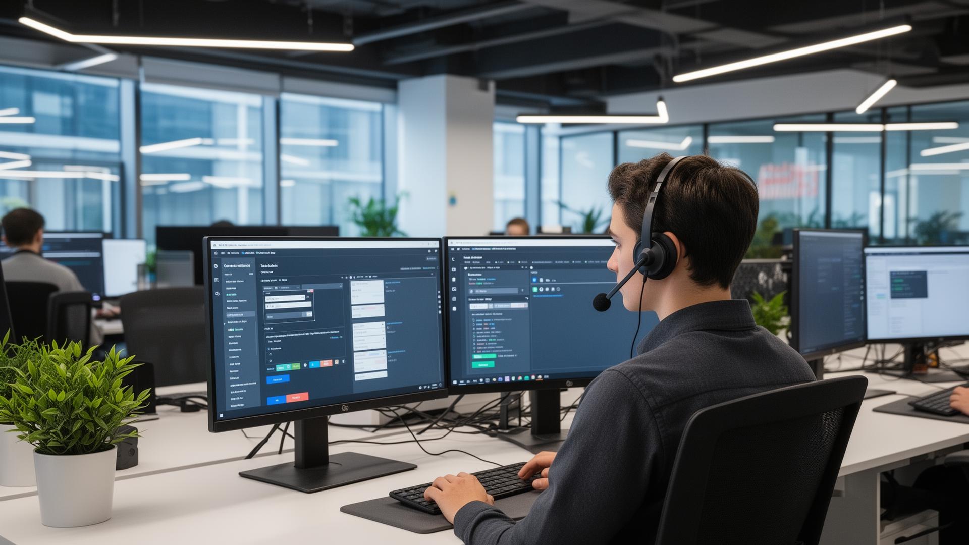 AI answering service for technology
